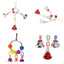 Parrot Toys Bird Hanging Toy With Colorful Beads Belly Chain Pet Bird Parrot Chew Bite Bird Cage Accessories Bird Hanging Toy