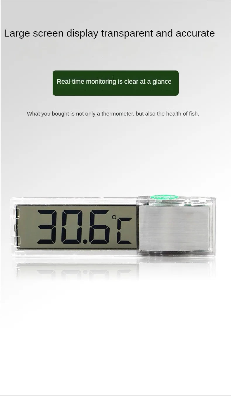 Aquarium Thermometer Electronic LCD Digital Fish Tank Temperature Measurement Fish Tank Temp Meter Aquarium Accessories