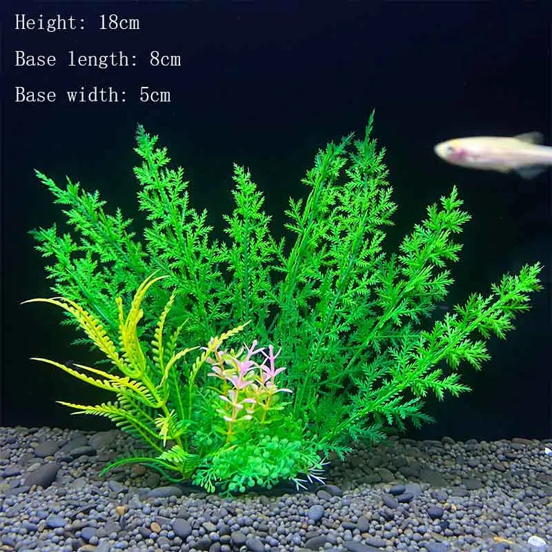 Artificial Underwater Plastic Plants Aquarium Fish Tank Aquatic Fake Shrub Green Water Grass Viewing Simulation Decoration