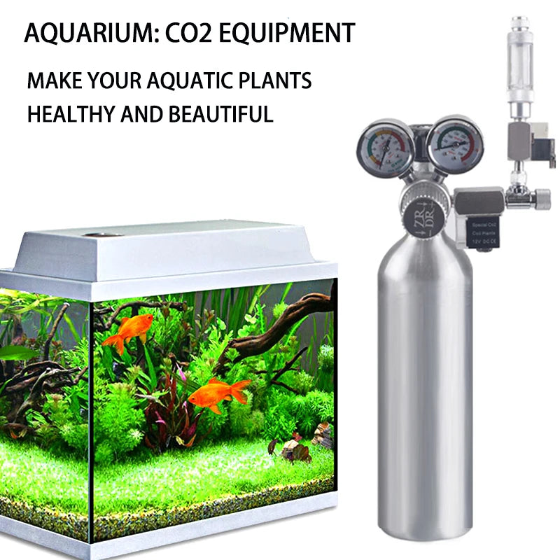 Fish tank CO2 cylinder CO2 explosion-proof oxygen filled cylinder Aquarium aluminum alloy high-pressure aluminum cylinder