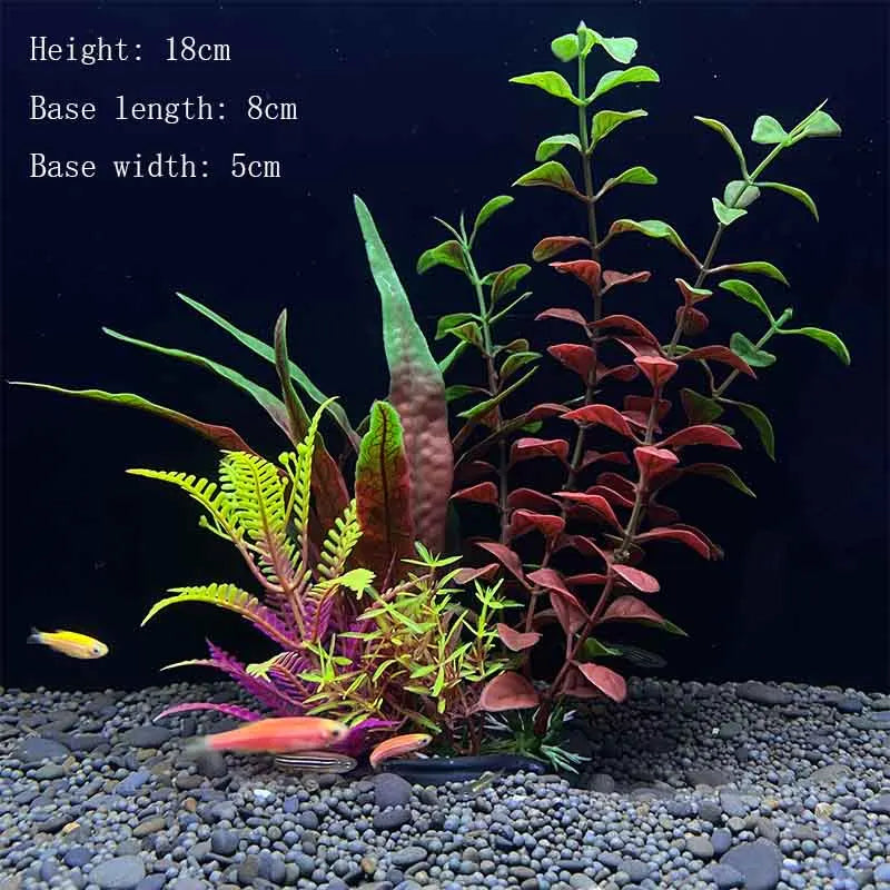 Artificial Underwater Plastic Plants Aquarium Fish Tank Aquatic Fake Shrub Green Water Grass Viewing Simulation Decoration