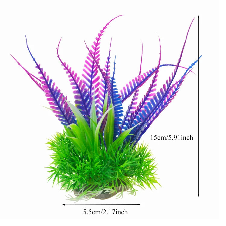 Artificial Aquarium Decoration Plant Plastic Water Grass Fish Tank Plants Simulation Underwater Decor Piante Acquario