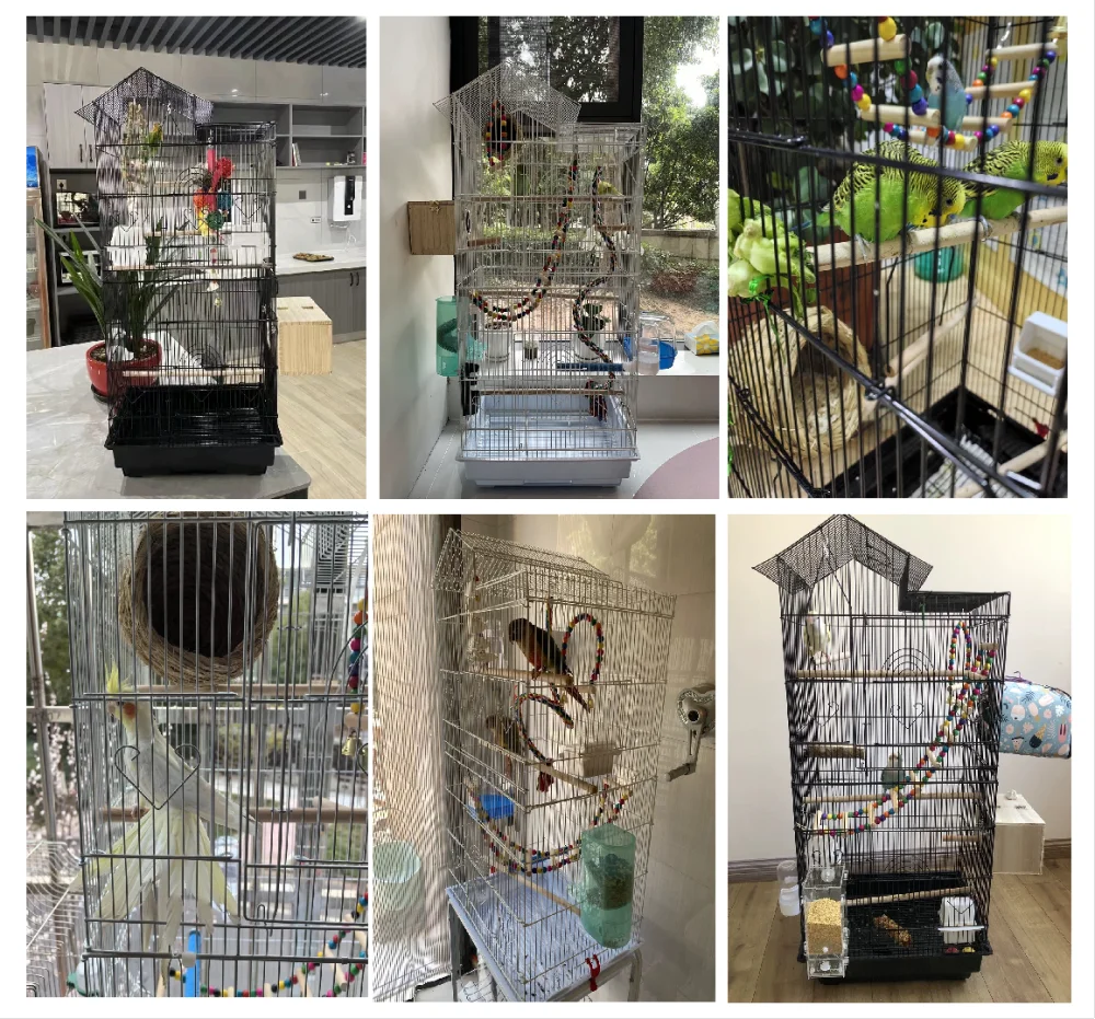 100cm Multi-functional  Bird Cage Finches Canaries Cockatiels Applicable,Lightweight and Easy To Install Bird Flight Cage