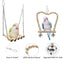 Parrot Toy Combination Set, Bird Habitat, Swing, Wood Color Bird Supplies, Biting Bird Toy Set, 8 pieces