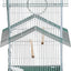 Peak Style Parakeet Bird Cage 13.5x11x22 Inch Swing Perches Cups Tray Toy