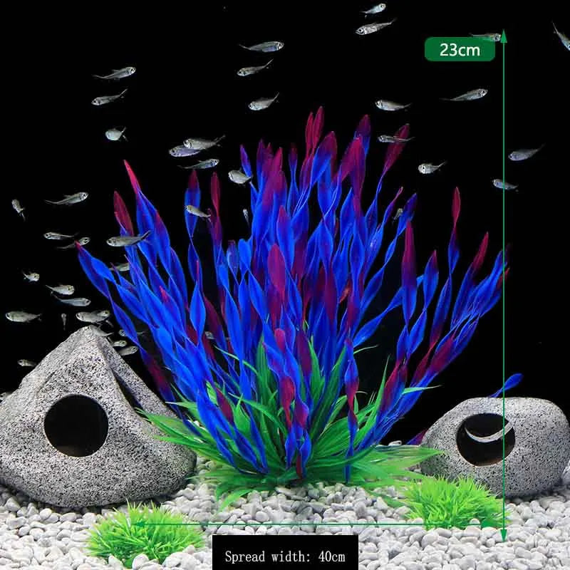 Artificial Aquarium Plants Decoration Fish Tank Water Plant Grass Ornament Plastic Underwater Aquatic Water Weeds Viewing Decor