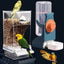 Automatic water dispenser for birds parrot feeding cage transparent parakeet seed container food feeding cage water dispenser