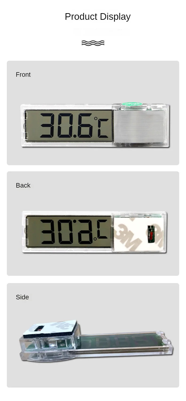 Aquarium Thermometer Electronic LCD Digital Fish Tank Temperature Measurement Fish Tank Temp Meter Aquarium Accessories