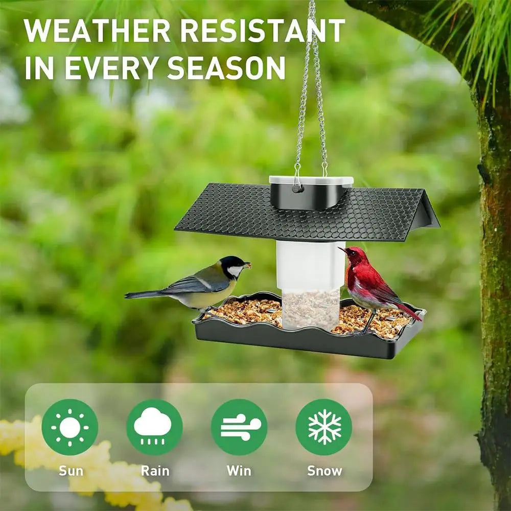 Bird Feeders For Outside Large Capacity Outdoor Feeder For Wild Birds Garden Yard Decoration Squirrel Proof Bird Feeder For