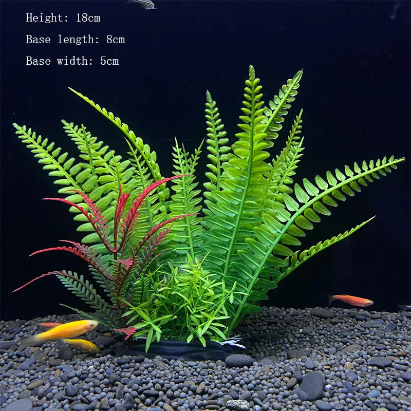 Artificial Underwater Plastic Plants Aquarium Fish Tank Aquatic Fake Shrub Green Water Grass Viewing Simulation Decoration