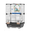 Small Metal Pet Bird Cage Bird Carrier Travel Cage with Standing Stick Swing Feeder Easy Clean 3-Tier Spacious Portable Cage Kit