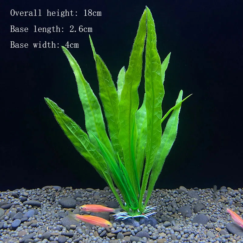 Artificial Underwater Plastic Plants Aquarium Fish Tank Aquatic Fake Shrub Green Water Grass Viewing Simulation Decoration