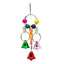 Parrot Bite Toy Bird Ring Bell Parrot Hanging Swing Chain Toy Parakeet Chew Swings Toy with Hanging Bells Bird Cage Bird Toys