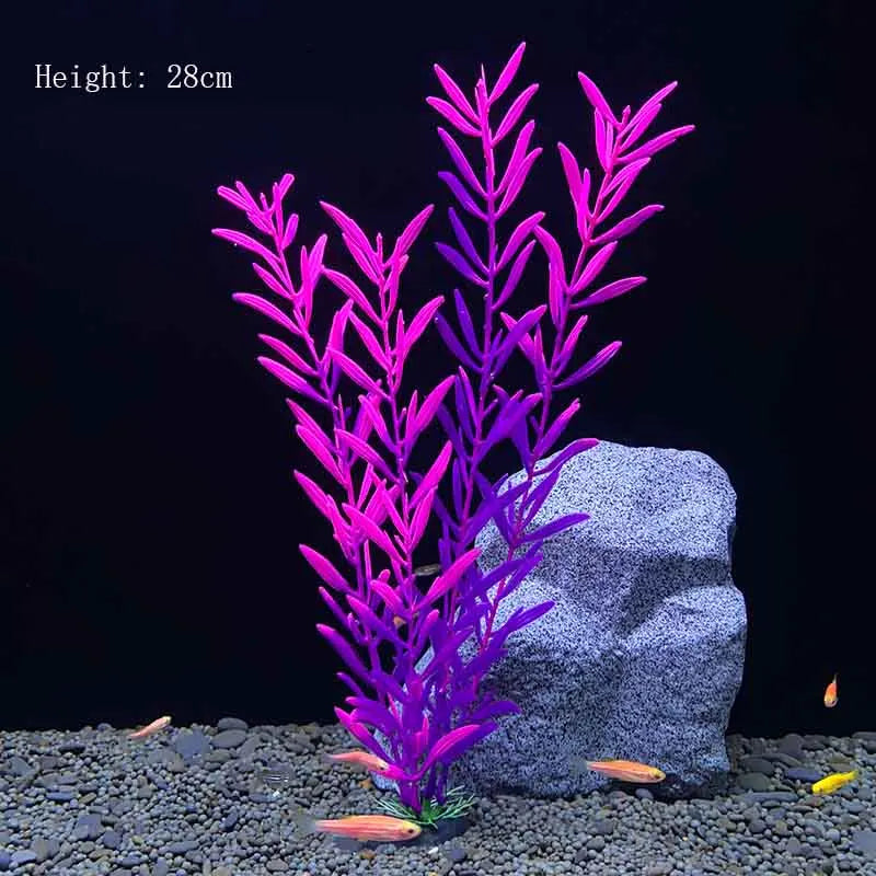 Artificial Underwater Plastic Plants Aquarium Fish Tank Aquatic Fake Shrub Green Water Grass Viewing Simulation Decoration