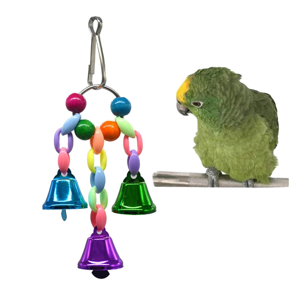 Parrot Toys Suspension Hanging Bridge Chain Pet Bird Parrot Chew Toys Bird Cage Toys Bird Cages Accessories Home Decoration