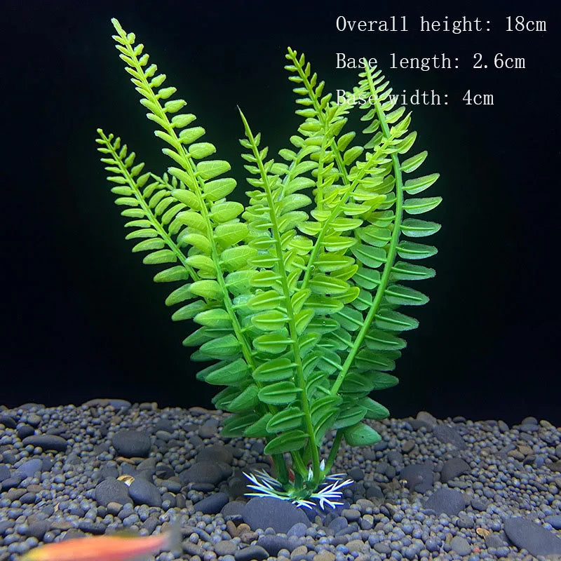 Artificial Underwater Plastic Plants Aquarium Fish Tank Aquatic Fake Shrub Green Water Grass Viewing Simulation Decoration