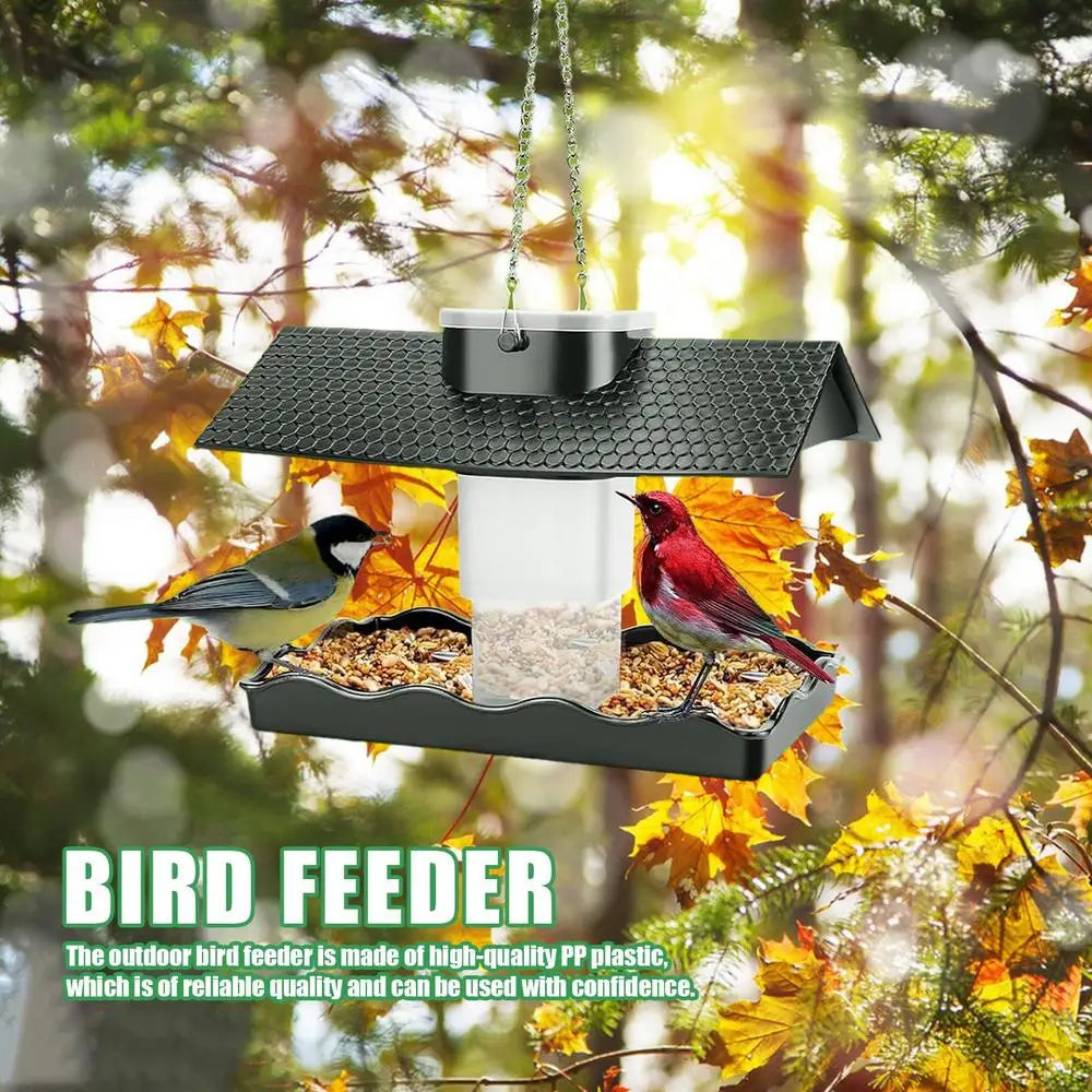 Bird Feeders For Outside Large Capacity Outdoor Feeder For Wild Birds Garden Yard Decoration Squirrel Proof Bird Feeder For