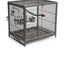 Small Metal Pet Bird Cage Bird Carrier Travel Cage with Standing Stick Swing Feeder Easy Clean 3-Tier Spacious Portable Cage Kit