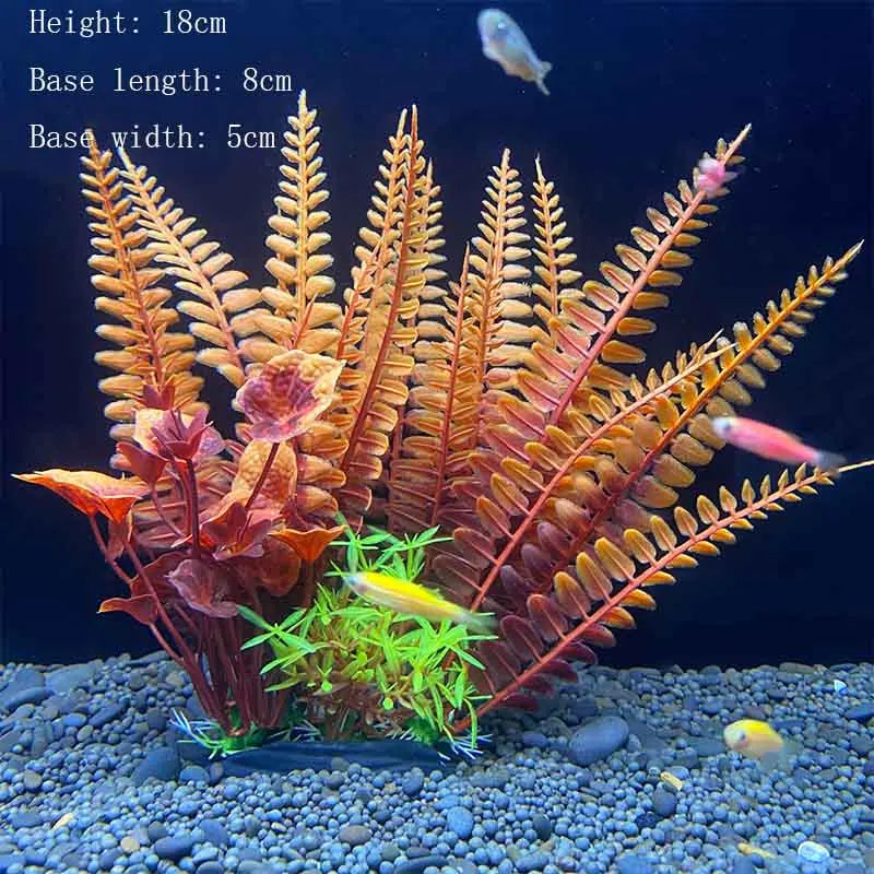 Artificial Underwater Plastic Plants Aquarium Fish Tank Aquatic Fake Shrub Green Water Grass Viewing Simulation Decoration