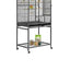 Small Metal Pet Bird Cage Bird Carrier Travel Cage with Standing Stick Swing Feeder Easy Clean 3-Tier Spacious Portable Cage Kit