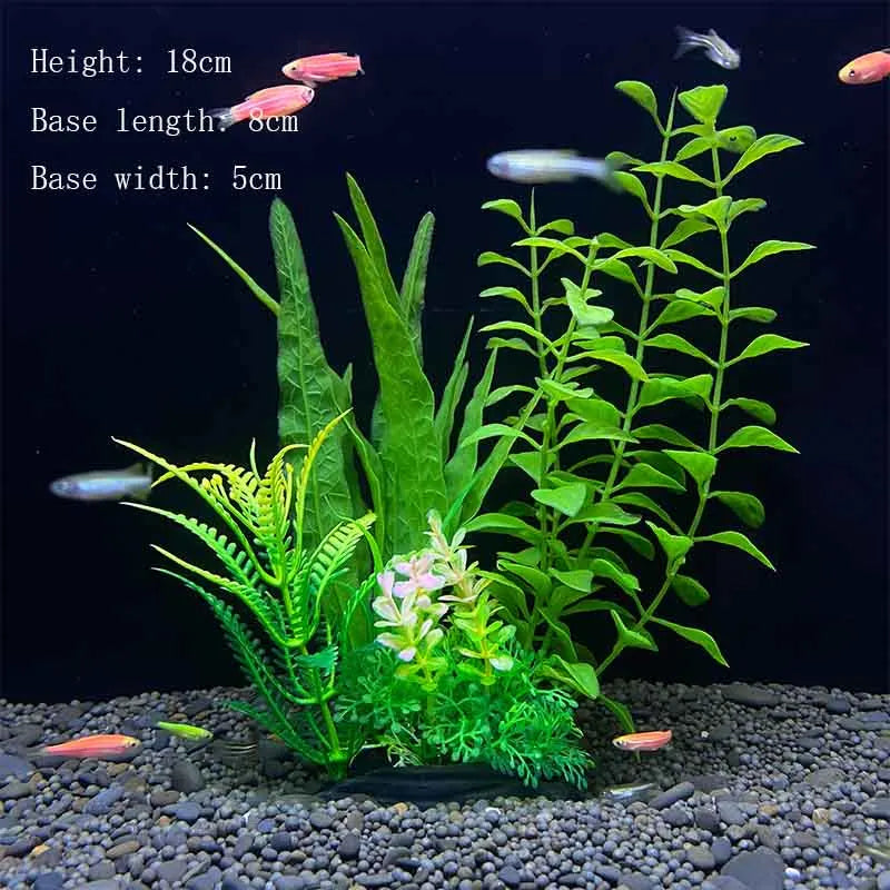 Artificial Underwater Plastic Plants Aquarium Fish Tank Aquatic Fake Shrub Green Water Grass Viewing Simulation Decoration