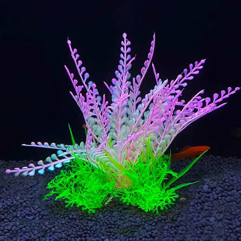 Artificial Underwater Plastic Plants Aquarium Fish Tank Aquatic Fake Shrub Green Water Grass Viewing Simulation Decoration