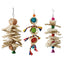 Parrot Toy Useful Recreational Pet Bird Toy Corn Rind Rattan Ball Bird Chew Toy for Parakeet