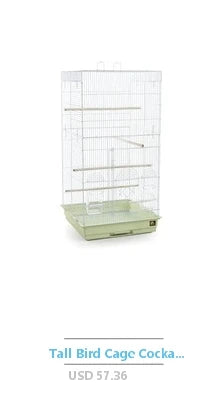 Small Metal Pet Bird Cage Bird Carrier Travel Cage with Standing Stick Swing Feeder Easy Clean 3-Tier Spacious Portable Cage Kit