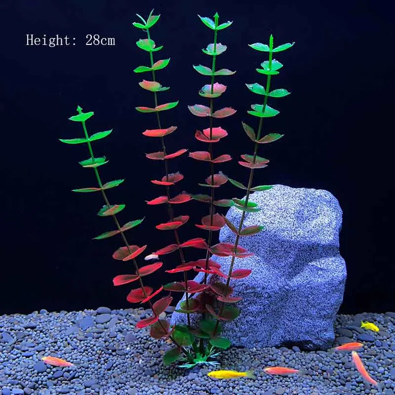 Artificial Underwater Plastic Plants Aquarium Fish Tank Aquatic Fake Shrub Green Water Grass Viewing Simulation Decoration