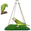 Bird Swing For Parakeets Large Bird Foraging Mat Toys, Natural Parrot Cage Hammock With Hook, Climbing Perch Hanging Toy