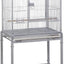 Bird Flight Cage with Rolling Bracket, Large Forged Iron Vertical, Suitable for A Variety of Small to Medium-sized Birds