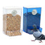 Parrots Birds Feeding Box Food Dispenser Antisplash Dustproof Bird Parakeet Feeder Cage Screw Food Dispenser Pet Supplies