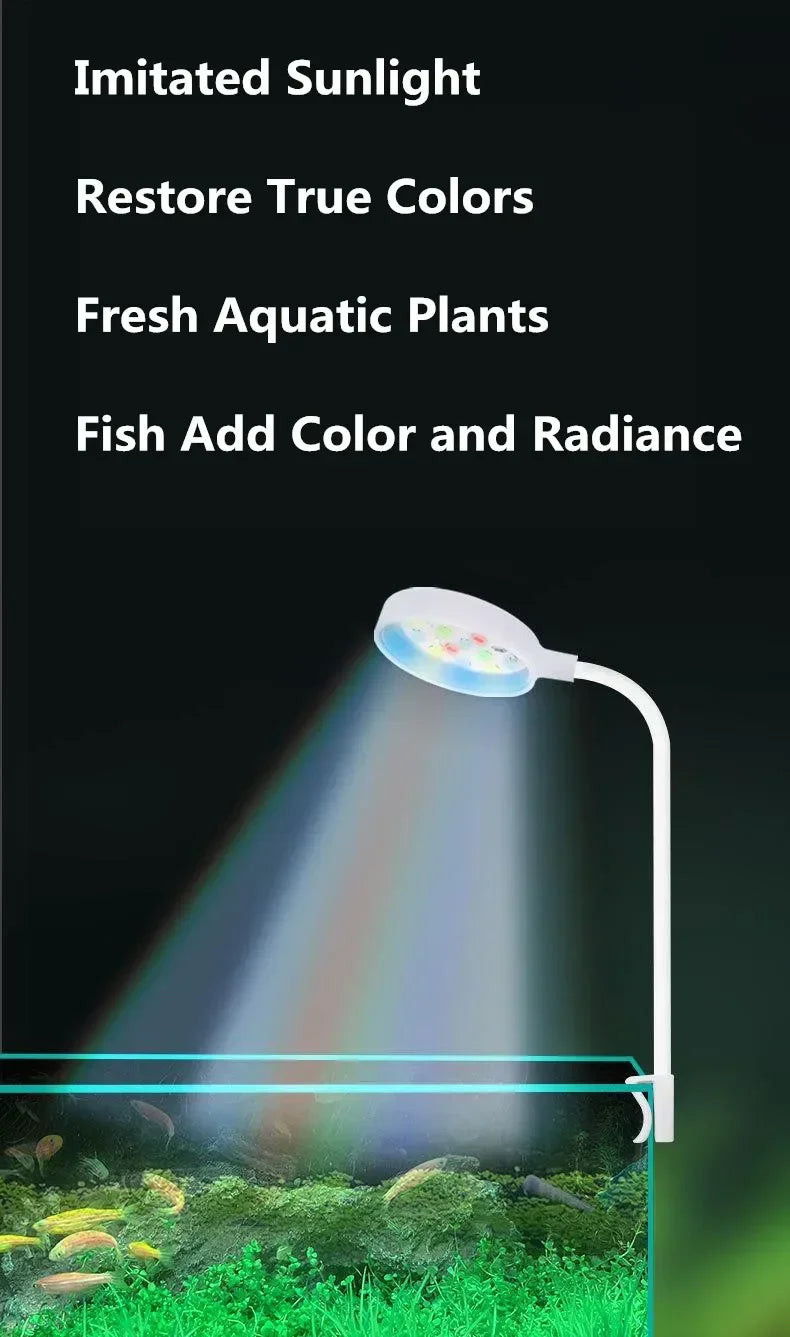 USB Aquarium Light 3W 5V LED Waterproof Fish Tank Lighting Underwater Fish Lamp Aquariums Decor Plant Lamp Mini Fish Tank Light