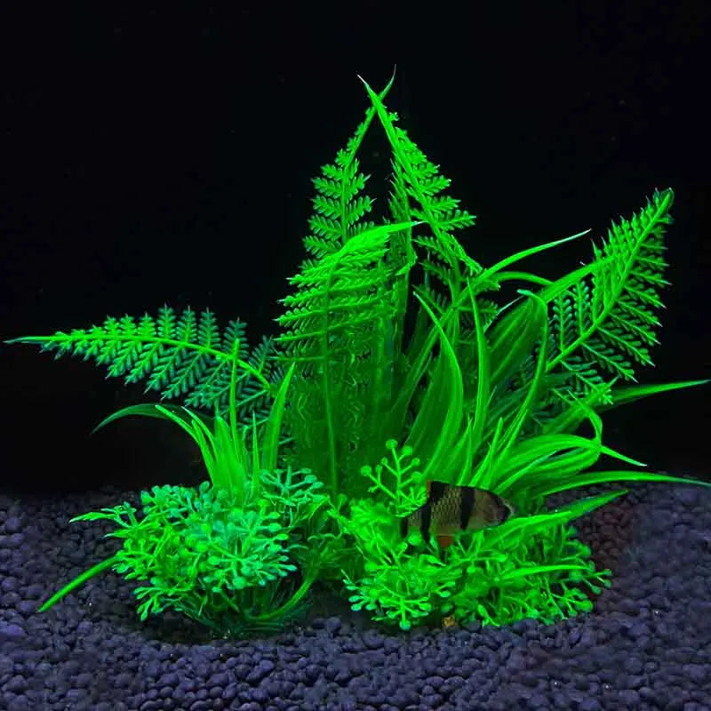 Artificial Underwater Plastic Plants Aquarium Fish Tank Aquatic Fake Shrub Green Water Grass Viewing Simulation Decoration