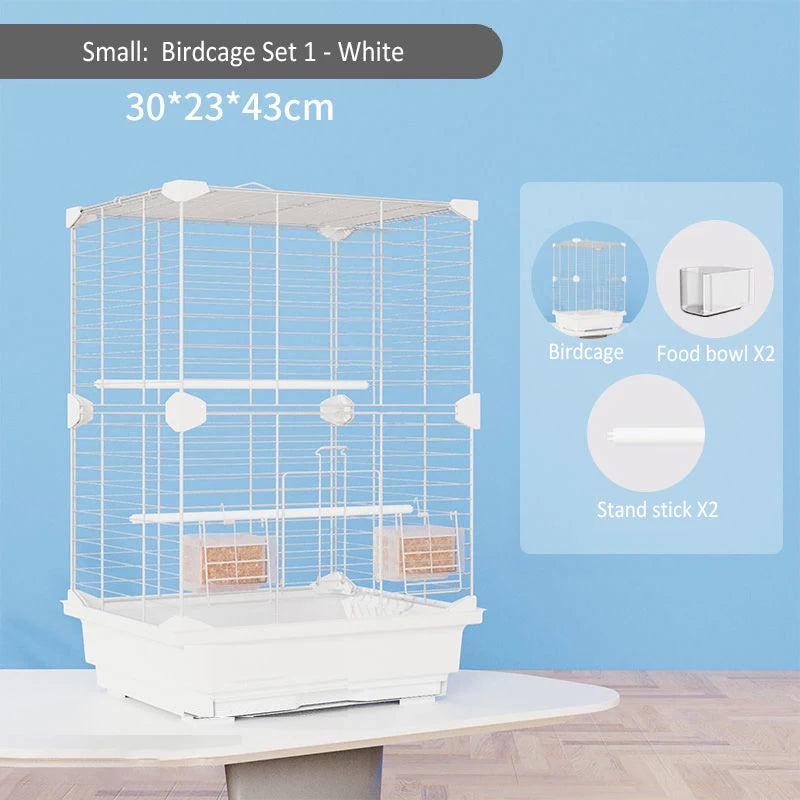 Large Birdcage Standing Ornamental BirdCage Easy To Clean Large Space House Breeding Bird Flight Cage Home Crate Parrot Nest