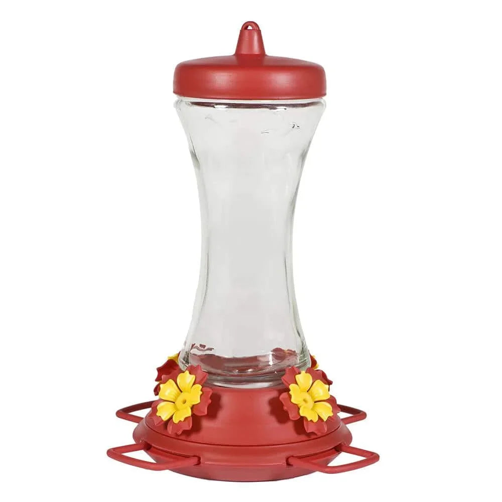 US Adjustable Perch Glass Hummingbird Feeder - 20 oz. Capacity