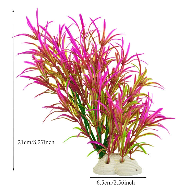 Artificial Aquarium Decoration Plant Plastic Water Grass Fish Tank Plants Simulation Underwater Decor Piante Acquario