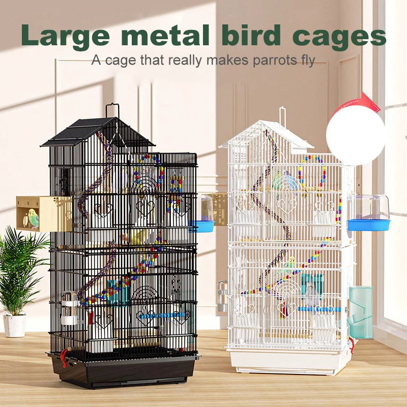 100cm Multi-functional  Bird Cage Finches Canaries Cockatiels Applicable,Lightweight and Easy To Install Bird Flight Cage