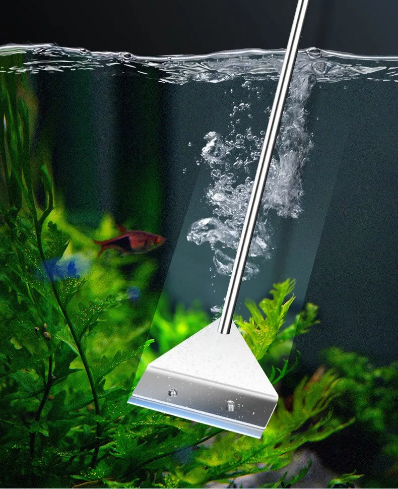 Fish Tank Cleaning Tool Flat Sand Algae Removal Dual-use Glass Algae Removal Scraper Household Cleaning Tool aquarium accessorie