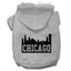 Pet, Dog & Cat Hoodie Screen Printed, "Chicago Skyline"