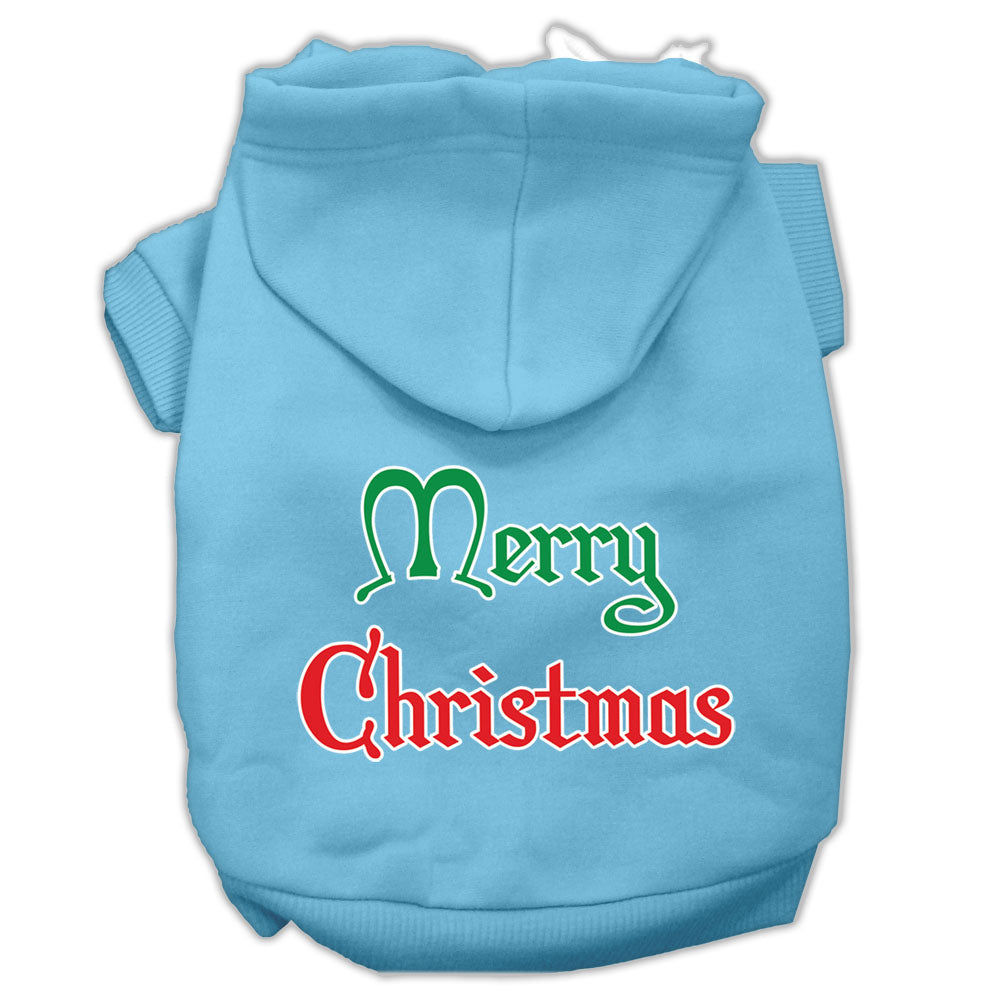 Christmas Pet Dog & Cat Hoodie Screen Printed, "Merry Christmas"