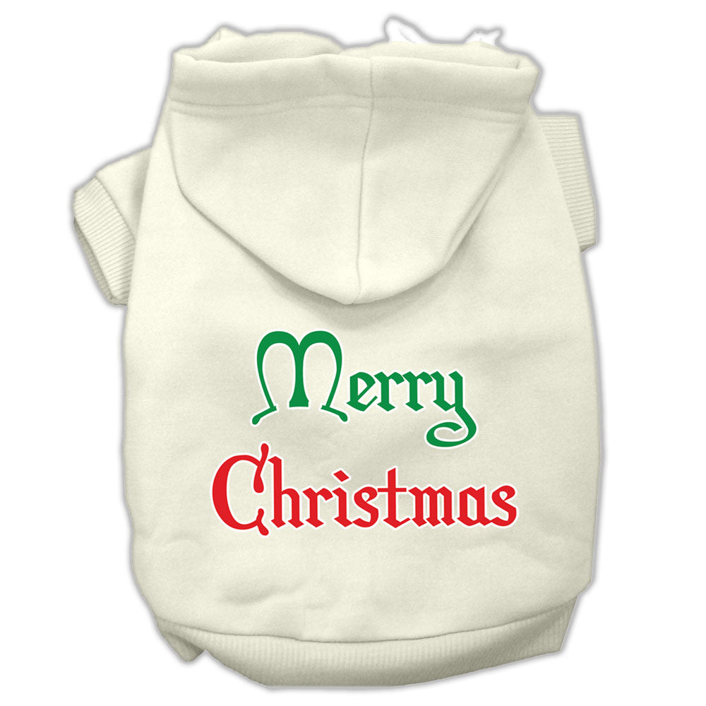 Christmas Pet Dog & Cat Hoodie Screen Printed, "Merry Christmas"