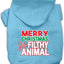 Christmas Pet Dog & Cat Hoodie Screen Printed, "Merry Christmas Ya Filthy Animal"