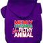 Christmas Pet Dog & Cat Hoodie Screen Printed, "Merry Christmas Ya Filthy Animal"