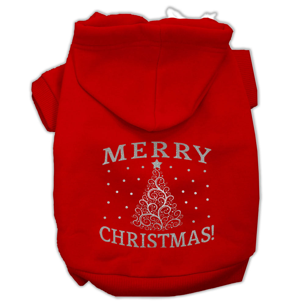 Christmas Pet Dog & Cat Hoodie Screen Printed, "Shimmer Christmas Tree"