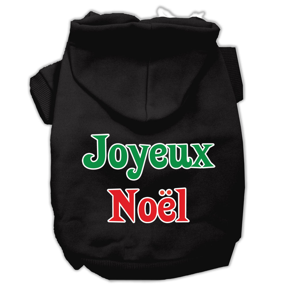 Christmas Pet Dog & Cat Hoodie Screen Printed, "Joyeux Noel"