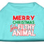 Holiday Pet Dog & Cat Shirt Screen Printed, "Merry Christmas Ya Filthy Animal"