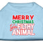 Holiday Pet Dog & Cat Shirt Screen Printed, "Merry Christmas Ya Filthy Animal"