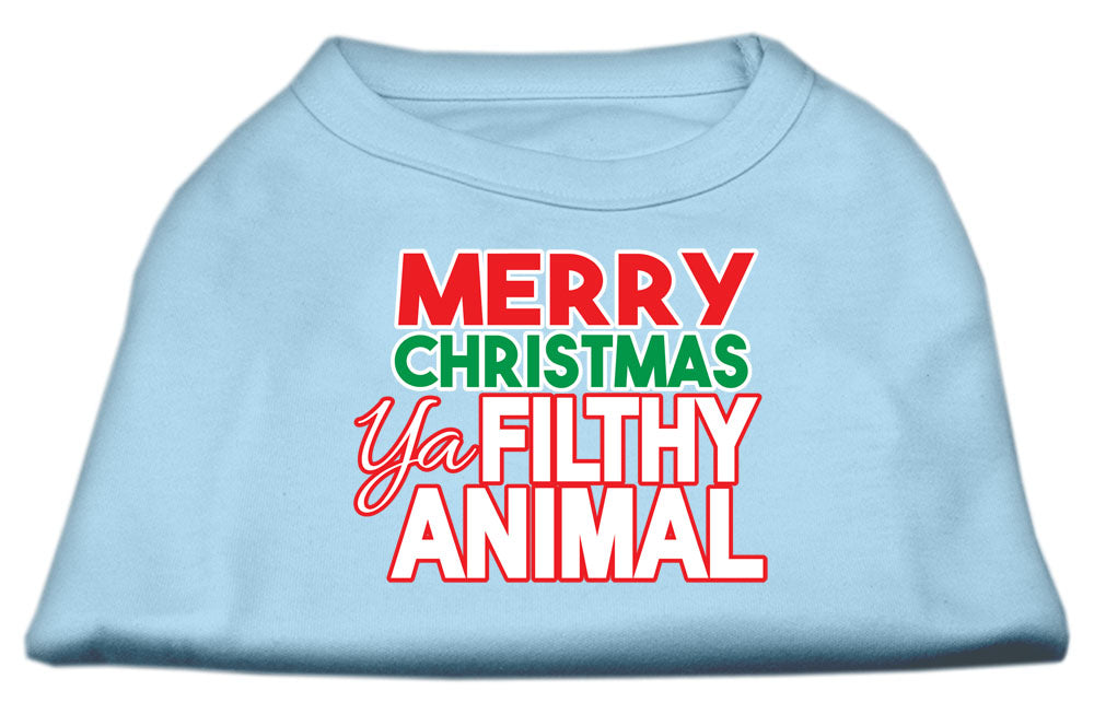 Holiday Pet Dog & Cat Shirt Screen Printed, "Merry Christmas Ya Filthy Animal"