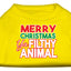 Holiday Pet Dog & Cat Shirt Screen Printed, "Merry Christmas Ya Filthy Animal"